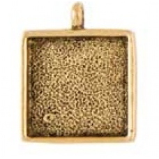 15mm 24K Gold Plated Nunn Design Single Loop Square Bezel