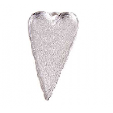 27x51mm .999 S Silver Plated Patera Heart Bezel