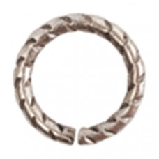 9mm Nunn Design .999 A. Silver Plated textured jumpring 10 pack