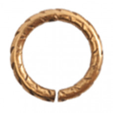 9mm Nunn Design 24K gold plated textured jumpring 10 pack