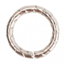 9mm Nunn Design .999 S. Silver Plated textured jumpring Pk10 pack