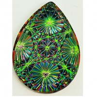 25x18mm Engraved Glass Kaleidoscope Crystal Electra