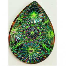 25x18mm Engraved Glass Kaleidoscope Crystal Electra