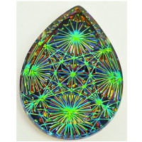 25x18mm Engraved Glass Kaleidoscope Crystal Green Sphinx 25x18mm Engraved Glass Kaleidoscope Crystal Green Sphinx