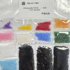 Janet Rouse Seed Beads and More Beadalong Kit Version 1 White Ultrasuede Janet Rouse Seed Beads and More Beadalong Kit Version 1 White Ultrasuede