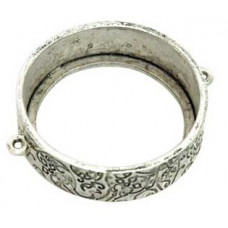 20.5mm .999 Antique Silver Plated Patera Medium Resin Shape