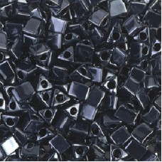 10 grams Size 8 Miyuki Sharp Triangles Gunmetal 451