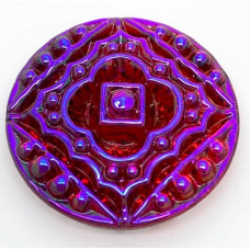 18mm Engraved Glass Mosaic Ruby Glacier Blue