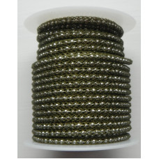Olive wire over 2mm Silver Plated bead chain  Price per 10cm