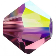 50 pack 3mm Preciosa Bicones Amethyst AB