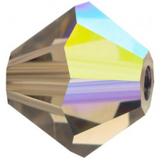 50 pack 3mm Preciosa Bicones Black Diamond AB