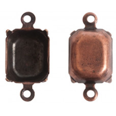 Prong setting for octagonal shape Preciosa chaton in copper