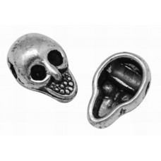 10.5mm Antique Silver Skull Number 2 Lead and Nickel Free