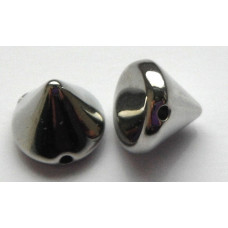 8 mm Acrylic Cone Spikes in Silver colour with 1 mm hole 10pk