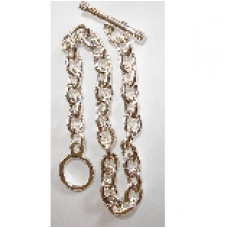 .999 S. Silver Plated 7.5 inch Nunn Design Heavy Plain Link Chain