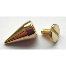 14 mm Gold metal studs with screw fastener 5pk