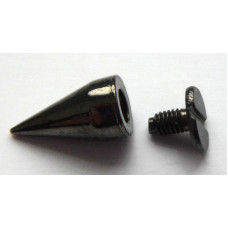 14 mm Gunmetal metal studs with screw fastener 5pk