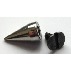 14 mm Silver metal studs with screw fastener 5pk