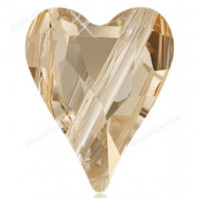 5743 12mm Wild Heart Beads Crystal Golden Shadow 2 pack