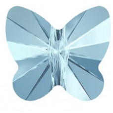5754  8mm Butterfly Beads Aquamarine 2 pack