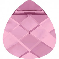 6012 15x14mm Briolette Pendant Light Rose