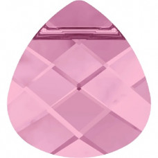 6012 15x14mm Briolette Pendant Light Rose