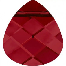 6012 11x10mm Briolette Pendant Crystal Red Magma 2 pack