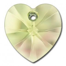 6228 heart 14mm Crystal Luminous Green