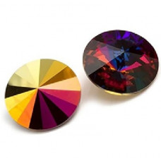 18 mm Swarovski Rivoli Crystal Volcano Gold Foiled
