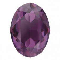 4120 18x13mm Swarovski pointed back Oval Amethyst Foiled