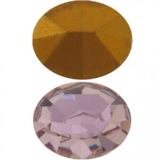 4120 25x18mm Swarovski pointed back Oval Light Amethyst Gold Foiled 4120 25x18mm Swarovski pointed back Oval Light Amethyst Gold Foiled