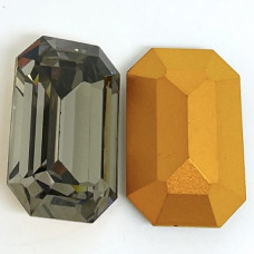 4610 16x11mm Swarovski pointed back Octagon Black Diamond Gold Foiled 4610 16x11mm Swarovski pointed back Octagon Black Diamond Gold Foiled