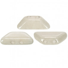 10 grams Tinos 2 hole beads Opaque White Lustre 03000 14400