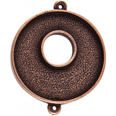 32mm Copper Plated Patera Double Loop Toggle Circle Bezel