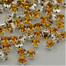 SS12 3.1mm glass montees topaz 15 pack
