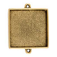 31mm 24K Gold Plated Nunn Design Double Loop Square Bezel